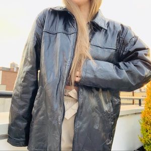 Executive Devision Women Men Hand-Stitch Genuine Leather Suit Blazer